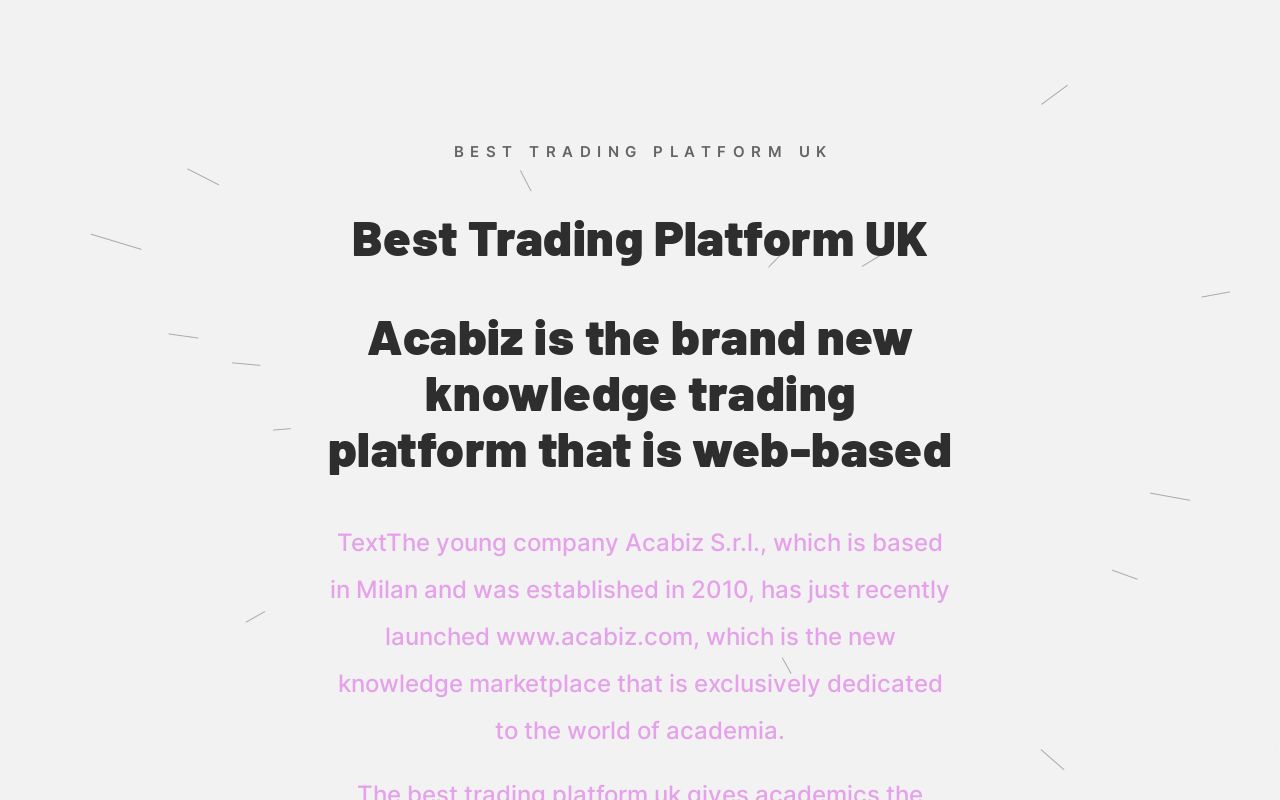 Best Trading Platform UK